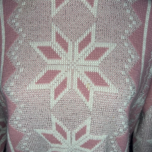 Vintage Adele Knit 80’s Snowflake Ski Sweater Knit - Picture 5 of 6